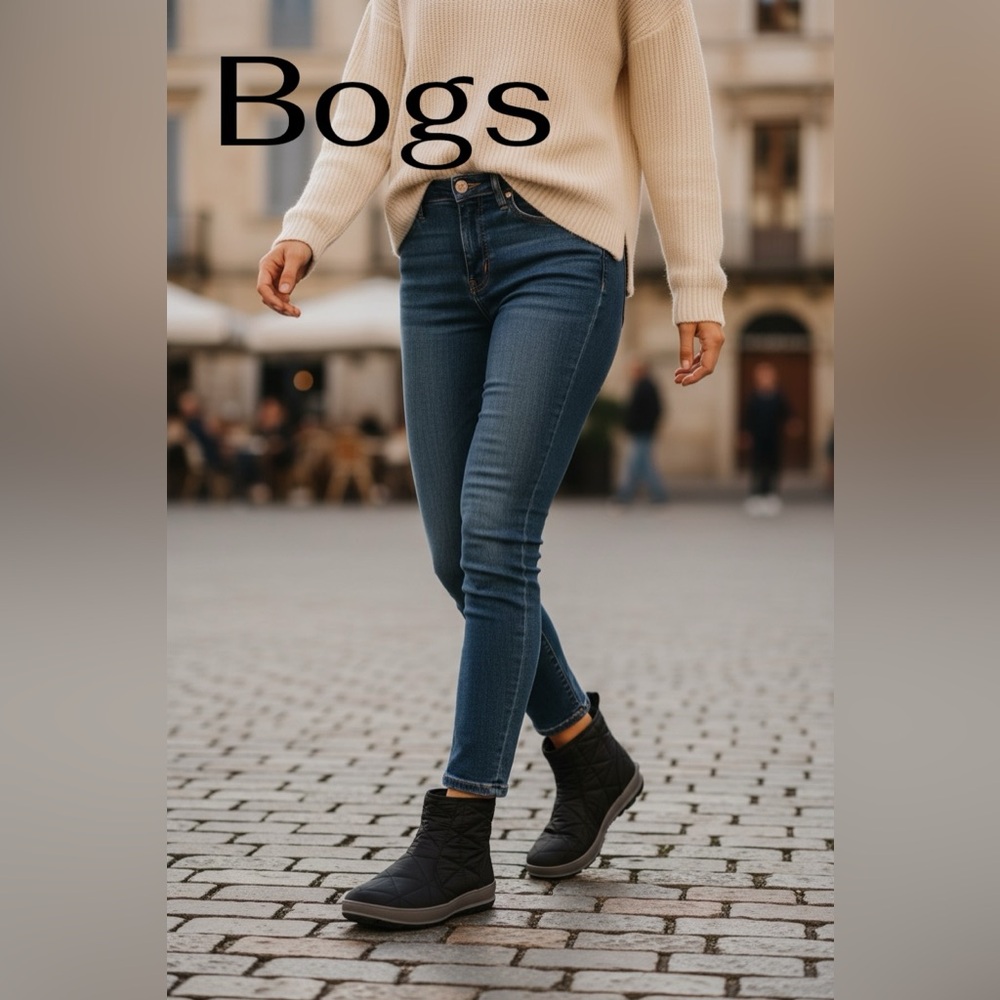 Bogs Women's Snowday Low Insulated Boots - Black and Gray